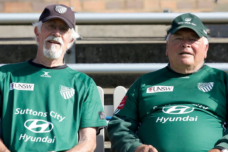 Ric and good friend Jeff Sayle (right). Photo: Randwick Rugby Club