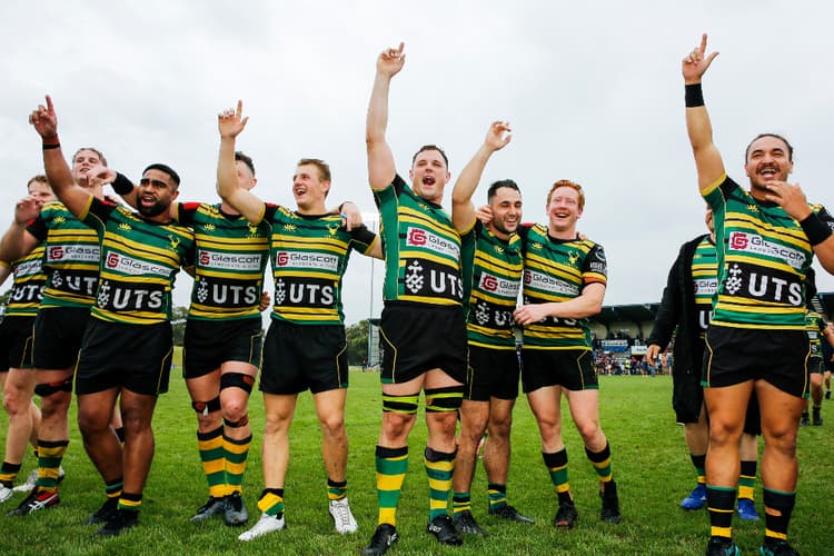 Gordon celebrating a win following the Semi FInals. Photo: Karen Watson