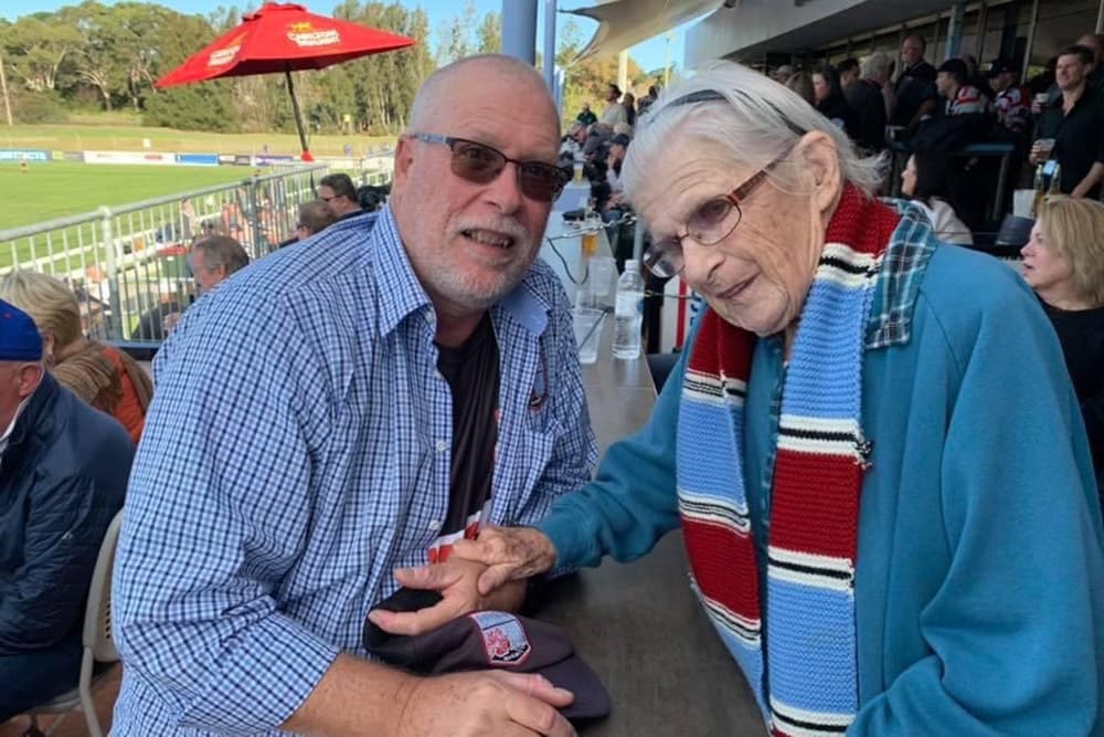 Ian and Helen at Forshaw Rugby Park in 2019. Photo: Ian Wilson