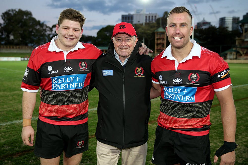 Don Felton dons his beloved Norths attire. Photo: Norths Rugby Club